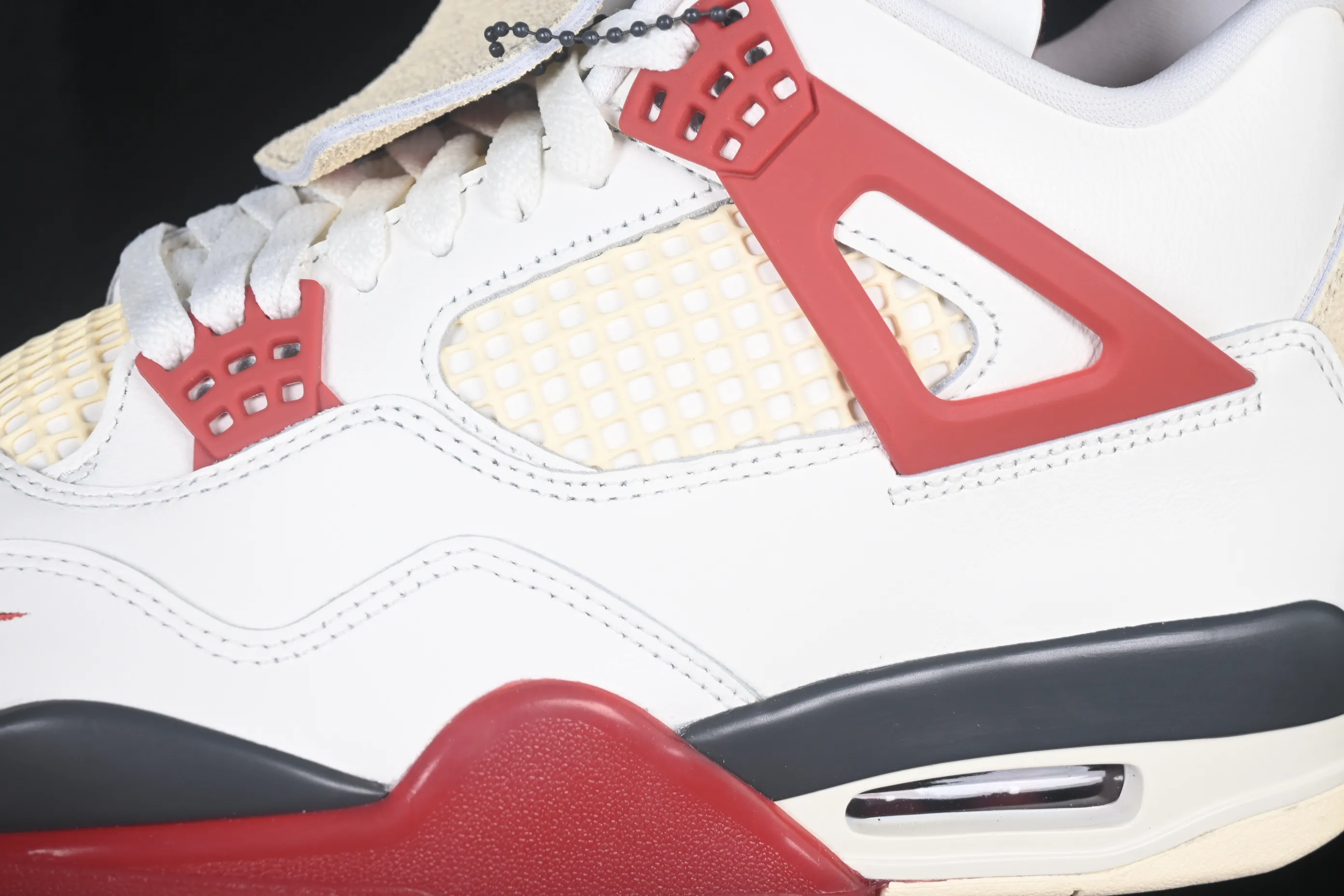 All Categories Air Jordan Jordan Series Basketball Shoes Air Jordan 4 LJR Version Nigel Sylvester x Air Jordan 4 Retro "Brick After Brick" AJ4 Joe 4 White Red Urine Stains 2.0 IQ8055-100